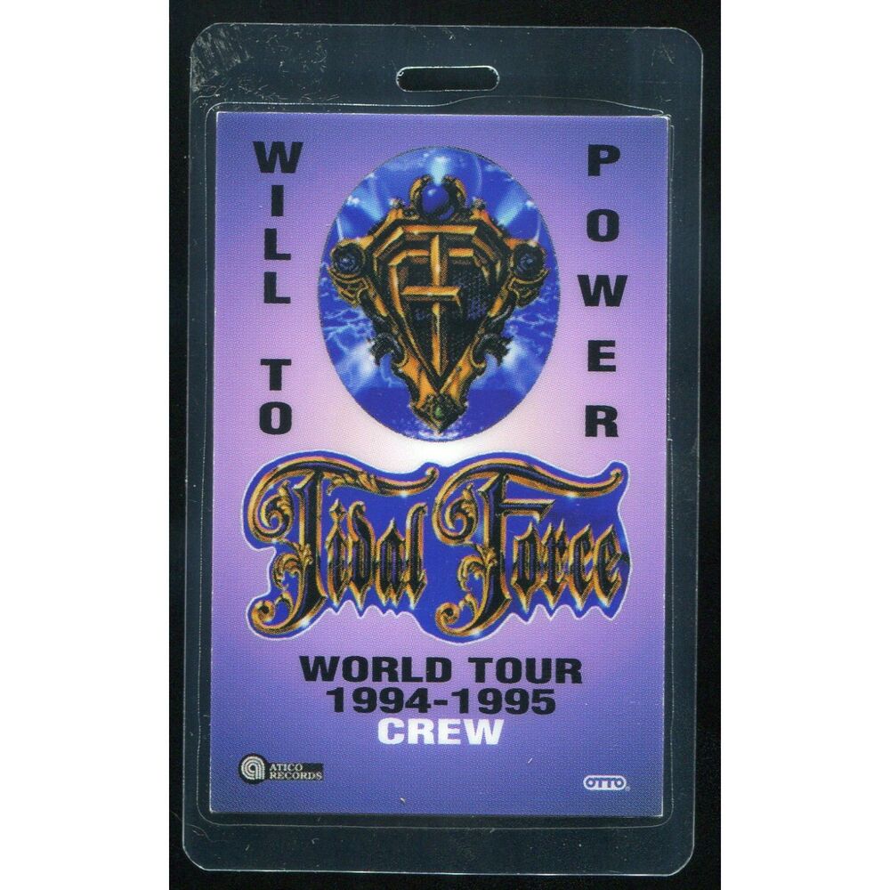 Vintage 1994 1995 Tidal Force Concert Laminate Backstage Pass Crew